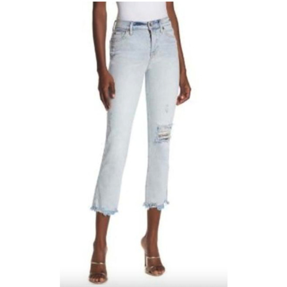 7 For all Mankind Women's Edie High Waist Crop Jeans Luxe Vintage Size 31 NWT